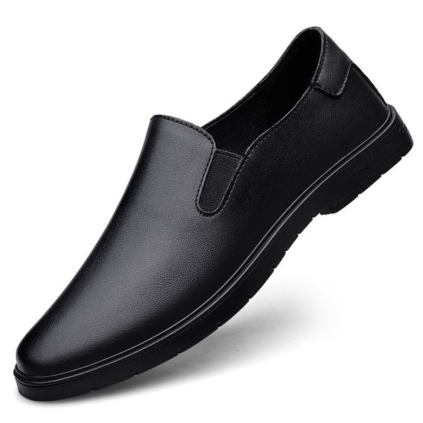 Men's Shoes Loafers Shallow Mouth Foot Cover Men's Casual Leather Shoes Men's Soft Sole Lazy_vogvips.com