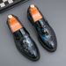 New Hairstylist Business Casual British Pointed Toe Men's Thick Sole Patent Height Increasing Leather Shoes Nightclub_vogvips.com