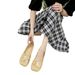 Flat Single For Women Spring Autumn 2024 New Evening Slip-On Lazy Chic Shallow Mouth Boat Shoes Loafers_vogvips.com