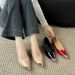 NEW Patent Leather Shallow Mouth Heighten Single Shoes Female Spring And Summer Pointed Metal Flat Commuting All Fashion Small Leather Shoes_vogvips.com