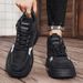 European Warm Series Autumn New Men's High-top Sports With Leather Patchwork Pattern Thick Sole Fashion Martin Boots_vogvips.com