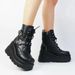 Wedge Martin 2024 Autumn And Winter New Thick Bottom Large Size Fashion Short Boots Women_vogvips.com