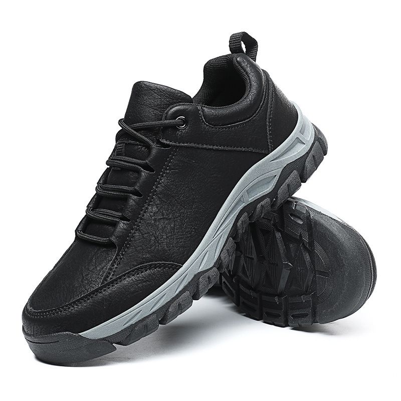 Men's Leather Waterproof Sports Odor Resistant And Wear-Resistant Casual Running Oversized Trendy Shoes, Men's_vogvips.com