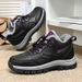 Northeast Large For Women Winter Fleece-Lined Warm Mom Men Leather Surface Waterproof Non-Slip Walking Shoes Middle-Aged_vogvips.com