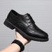 Euro Step Spring And Summer Leather Versatile Men's Casual Waterproof Chef Black Work Korean Style Martin Shoes Men_vogvips.com