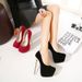 Sexy High Heels CM Suede Shallow Mouth Inside Waterproof Platform Single Shoes_vogvips.com
