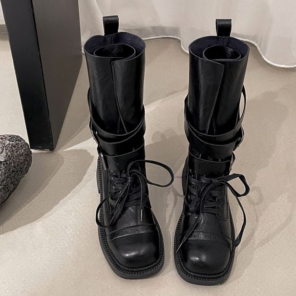 Queen Style British Thick-Soled Martin For Women 2025 New Summer High-End Boots To Pair With Dresses_vogvips.com