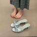 French Chic Open-toe Heeled Sandals For Women - 2026 New Collection: Butterfly Bow Stiletto Slide Sandals, Perfect For Summer_vogvips.com