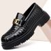 Spring New Men's Loafers Casual Leather Thick Sole Woven Derby European And American Business Trend Height Increasing_vogvips.com