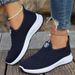 Women's Slip On Sneakers Breather White Women Casual Sneaker Sports Comfortable Vulcanize Shoes Female_vogvips.com