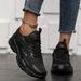 Women's Lightweight Mesh Breathable Versatile Casual Shoes Black Sneakers For Men And Women_vogvips.com
