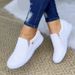 Women's Casual Slip-On Loafers With Zipper - Round Toe Flat Shoes For Autumn Winter, Neutral Style PU Leather Comfortable Walking Shoes_vogvips.com