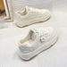 Trendy White For Women 2025 Spring And Autumn New Popular Flat Shoes Women's Thick-soled Waterproof Casual Sports_vogvips.com