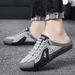 Half Summer New Soft Sole Sports Casual Agan Board Shoes Slip-On Loafers Men's Slippers_vogvips.com