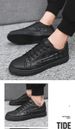 NEW A Versatile And Trendy Men's ,Sports Shoe With Crocodile Pattern Shiny Surface And Pure Black For Work_vogvips.com
