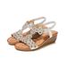 2025 Summer New Water Diamond Bohemian Slope Heel Comfortable Large Sandals_vogvips.com