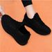 Women's Breathable Non-slip Platform Fashion New Casual Korean Running Black Sneakers Shoes For Women 2024 Autumn_vogvips.com