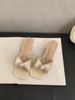 Butterfly Knot Women's Slippers For Summer, New French Style Elegant Fairy Wind, Evening Dress Matching Thick Heel_vogvips.com