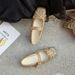 Cameido Bowknot Square Toe Sequins Mary Jane Flats For Women Spring Fairy Style Shoes_vogvips.com