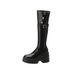 Women's 2025 New Style Internal Height Increase Autumn Winter Fleece Lined Melard High Tube Long Boots_vogvips.com