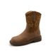Martin For Women, Prairie Style Short Boots, Autumn New Embroidered Western Cowboy Riding Boots_vogvips.com