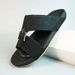New One Line Drag Plus Size Men's For Outdoor Wear, Black Slippers_vogvips.com