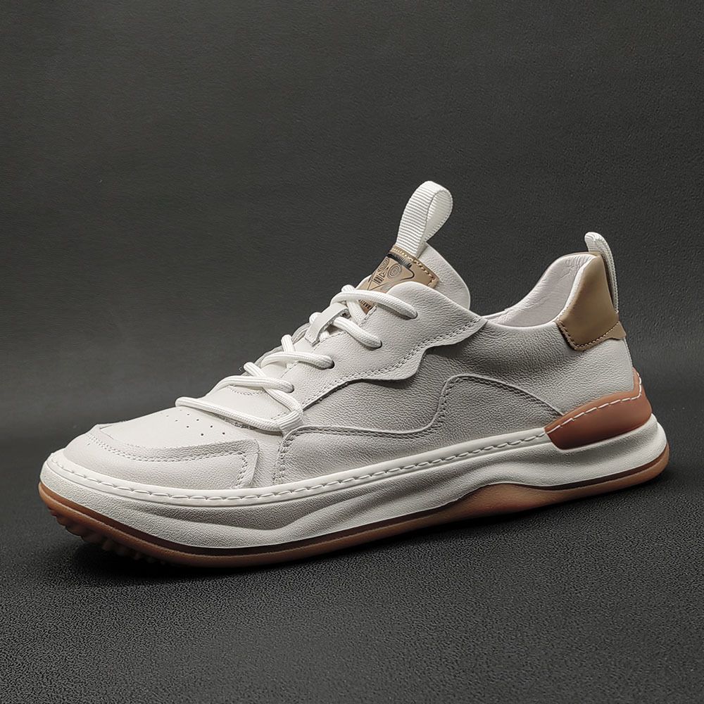 Euro Step Fashion Sole Trendy Low-top Men's New Soft Casual Versatile Crooked Head Clown Leather Shoes For Men_vogvips.com