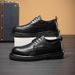 Euro Step Brogue Men's Handmade Genuine Casual Soft Sole Lightweight Height Increasing British Style Business Formal Leather_vogvips.com