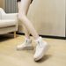 New Women's Snow Winter Plush Lined Cold-Resistant Warm Fashion Versatile Platform Mid-Top Short Boots_vogvips.com