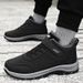 Men's Winter Cotton Shoes Plus Velvet Warm Outdoor Large Size Casual Velcro Walking Shoes Middle Aged And Elderly Men And Women Snow Boots_vogvips.com