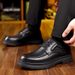 New Men's Formal Casual Breathable Korean Style Groom Wedding Comfortable Low-top Business Leather Shoes_vogvips.com