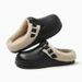 Thick-Soled For Women, Autumn And Winter Indoor Home Fleece-Lined Warm Retro Shoes, Versatile Outdoor_vogvips.com