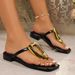 Large Size Flip Flops Women's 2025 Summer New Comfortable Low Heel Clip On Beach Sandals_vogvips.com