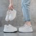 Women's Hidden Heel 32 Dad 2025 Autumn New Thick-Soled White Casual Low-Top Breathable Sports Shoes_vogvips.com