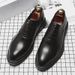 2025 Wear-Resistant New Casual Men's Breathable Genuine British Style Youth Business Closed-Toe Formal Leather Shoes_vogvips.com