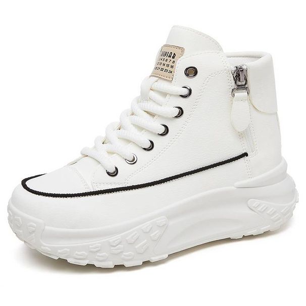 25 New Fashionable And Casual Thick-soled Sports White Sneakers For Women, Soft-soled Comfortable Single Women's Shoes_vogvips.com