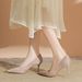 7888C Suede Pointed Toe Stiletto Heels Commuter Professional Simple Fashionable Elegant Women's Shoes French Style_vogvips.com