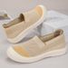 Women's Casual Shoes Breathable Fly-woven Shoes Do Not Stink Feet Mesh Shoes Fashionable Women's Single Shoes One Foot Lazy Shoes_vogvips.com