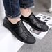 Euro Step Loafers Men Surface Soft Sole Slip-On Men's Casual Sneakers Summer Lazy White Shoes_vogvips.com