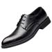 Niche Genuine Leather Casual Shoes Spring Business Formal Shoes Inner Heel Increased Suit Wedding Men's Shoes Lace-Up_vogvips.com