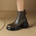 2024 Winter New Genuine Leather Thick-Soled Round-Toe British Style Martin Boots For Women With Chunky Heels And_vogvips.com