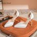 Qianluhui Fairy-style Platform Satin Banquet Dress Engagement Toast Hollow Sandals Wedding Shoes_vogvips.com
