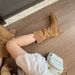 Grape Mom~ Same Style Pile For Women 2025 Autumn V-Cut Melad Western Cowboy Chunky Heel Short Martin Boots_vogvips.com