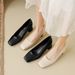 Coarse Heel Single Shoes Women's Shallow Mouth Temperament Commuting Work Shoes One Pedal Temperament High Heels_vogvips.com