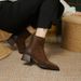 Retro Commuting Style~New Women's Ankle Boots With Matte Finish And Chunky Heel_vogvips.com