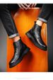 Tooling Boots Men's High-top Men's Shoes Crocodile Pattern Medium-top Velvet Thermal Cotton Martin Boots Shoes Men's_vogvips.com