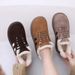 Women's 2025 Winter New Style Fleece And Thickened Front Lace-up German Training Shoes Bread Shoes_vogvips.com