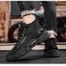Men's High-Top Work Boots Winter Warm Lined Casual Outdoor Hiking Shoes Rubber Sole Comfortable Round Toe Martin Boots_vogvips.com