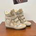 Women's High Top Round Toe Velcro Sneakers Color Block Casual Shoes Comfort Versatile PVC Upper With Height Increase Feature_vogvips.com