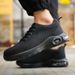 Men's Safety Work Shoes, Anti-Smashing Anti-Puncture, Breathable Mesh, PU Air Cushion Sole, Steel Toe Protective Footwear For Garden Work Shoes_vogvips.com